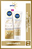 SUN Luminous630 Yüz Bakım Kremi 40ml, SPF50 ve Thiamidol Etkili Leke Karşıtı Cilt Serumu 30ml, Aydınlık Cilt