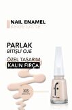 Flormar Klasik Parlak Bitişli Yüksek Pigmentli Oje -nail Enamel- 305 Beıge Latte New- 8682536035835