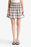 Coool A Kesim Kareli Mini Etek