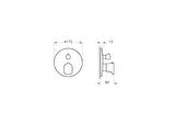 VitrA Root Round A4269436 Ankastre Termostatik Banyo Bataryası(V-Box Sıva Üstü Grubu), Mat Siyah