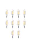 4w E14 Rustik Led Ampul Şeffaf Cam 10'lu Paket Buji