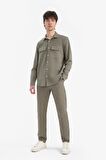 DeFacto Regular Fit Normal Kesim Yazlık Dokuma Kanvas Pantolon D6260AX25SPKH403