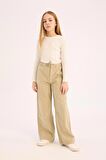 Kız Çocuk Wide Leg Geniş Paça Pamuklu Pantolon
