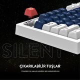 Everest KB-98 SILENT Mavi/Beyaz/Kırmızı SESSİZ Rainbow Q Membrane Oyuncu Klavyesi