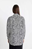 DeFacto Relax Fit Desenli Uzun Kollu Gömlek Tunik D1435AX24HSER105