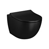 VitrA Sento 7748B083-0559 Rim-ex Asma Klozet, 54 cm, Mat Siyah
