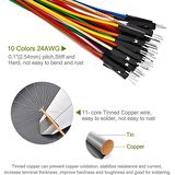 Karışık Renkli 20 Adet 24AWG Dişi - Dişi Breadboard Jumper Kablosu - 10cm