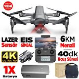 SJRC F22 S2 Pro+ 4K Kameralı Drone Seti - 6KM Menzil+Çarpışma Sensörü+40 Dakika Uçuş Süresi+Çanta+EIS Gimbal