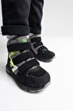 mnpc Erkek Çocuk Siyah Hakiki Deri Anatomik Trekking Bot