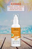 INCIA %100 Doğal Organik Tamanu Yağlı Güneş Losyonu Mineral Filtreli Tüm Aile İçin SPF 50+ 100 ml