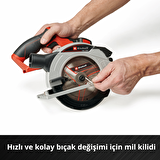 Einhell Akülü Daire Testere TE-CS 18/165-1 Li-Solo Power X-Change (18 V, Li-Ion, Ø165 x Ø20 mm Testere Bıçağı, Aletsiz Kesim Derinliği ve Açı Ayarı, Akü ve Şarj Cihazı Dahil Değildir)