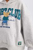 DeFacto Kız Çocuk Oversize Geniş Kalıp Kapüşonlu Baskılı Sweatshirt D4382A824WNGR379