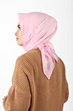 Aker Eşarp Pembe Kadın Düz Polyester Eşarp