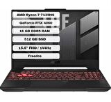 Asus TUF Gaming A15 FA507NVR-LP005 8GB RTX4060 140w Ryzen 7 7435HS 16GB RAM 512GB SSD 15.6 inç FHD 144Hz