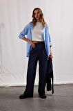 DeFacto Wide Leg Yüksek Bel Standart Boy Kumaş Pantolon C6402AX25SPNV207