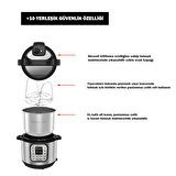 Instant Pot Duo Mini 7'si 1 Arada 3 Litre Paslanmaz Çelik Tencereli Yavaş/Pilav/Buharlı Pişirici, Yoğurt Makinası, Isıtıcı .