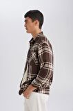 DeFacto Regular Fit Kareli Oduncu Flanel Uzun Kollu Gömlek D4132AX24WNBN192