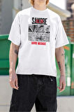 Sangre Haruki Watanabe Baskılı Unisex Tişört, Oversize Anime Tişört