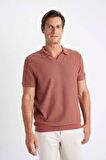 DeFacto Regular Fit Polo Yaka Kısa Kollu Örgü Görünümlü Tişört A6849AX24SMBR227