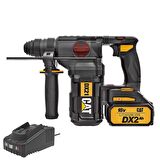 CAT DX21BC 18Volt 2.0Ah 2.2J Li-ion Tek Akülü Şarjlı Kömürsüz Profesyonel SDS-Plus Pnömatik Kırıcı/Delici 
