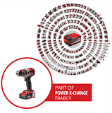 Einhell Professional Akülü Darbeli Vidalama TP-CD 18/50 Li-i BL Kit Power X-Change (18 V, kömürsüz, 50 Nm, darbeli delme fonksiyonu, 2x 2,0 Ah akü + şarj cihazı dahildir)