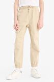 DeFacto Erkek Çocuk Lastikli Paça Basic Düz Gabardin Jogger Pantolon B6713A825SMBG732