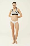U.S. Polo Assn. Kadın 5'li Brazilian Slip (Siyah-Beyaz-Ten-Beyaz-Ten)