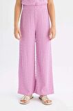 DeFacto Kız Çocuk Wide Leg Geniş Bol Paça Bürümcük Pantolon C5327A824SMPN451