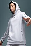 DeFactoFit Standart Fit Kapüşonlu Baskılı Cepli Sporcu Sweatshirt B4372AX24SPGR91