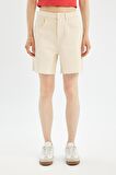 DeFacto Coool Regular Fit Normal Bel Kısa Paça Gabardin Şort D0964AX24SMER103