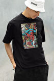 Karikatür Çizim The Amazing Spider-Man Baskılı Unisex Oversize Tişört
