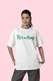 Rick And Morty Çizgi Film Baskılı Unisex Oversize Tişört