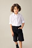 DeFacto Erkek Çocuk Basic Düz Jean Şort B5741A824SMNM40