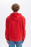 DeFacto Regular Fit Kapüşonlu Atatürk Baskılı Sweatshirt D2693AX24AURD172