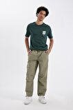 DeFacto Yazlık Jogger Pantolon Wide Leg Bol Rahat Kesim Paraşüt Beli Bağcıklı Geniş Bol Paça C9151AX24AUKH397