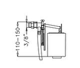 Japar 3/8 Şok Kapatmalı Flatör 50406