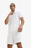 DeFactoFit Esnek Kumaş Standart Fit Sporcu Kısa Kollu Polo Tişört D9244AX25SPWT34