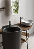 VitrA Plural 7812B401-0016 Üçgen Alçak Çanak Lavabo, VitrA Clean, 47 cm, Mat Beyaz