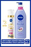 NIVEA Luminous630 Thiamidol Etkili Leke Karşıtı Gündüz Yüz Bakım Kremi 40ml ve Kiraz Çiçeği Nemlendirici Vücut Losyonu 400 ml