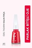 Flormar Nail Enamel Yüksek Pigmentli & Parlak Bitişli Oje Fne-377 Red Coral