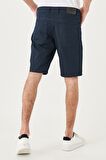 Slim Fit Dar Kesim Armürlü %100 Pamuk Casual Chino Şort