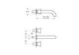 VitrA Liquid A42689 Ankastre Uzun Lavabo Bataryas, Krom