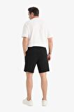 DeFacto Slim Fit Dar Kesim Cepli Pamuklu Basic Düz Bermuda Şort W1105AZ25SPBK81