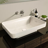 VitrA Water Jewels 4442B403-1361 Dikdörtgen Tezgah Üstü Lavabo, VitrA Clean, 60 cm, Beyaz