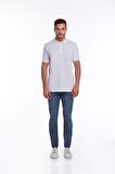 Beyaz Regular Fit %100 Pamuk Polo Yaka Tişört | M