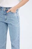 Kız Çocuk Mom Fit Standart Paça Jean Pantolon