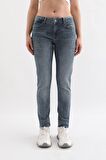 Kadın Normal Bel Likralı Slim Fit Jean Pantolon Mavi