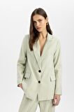 DeFacto Loose Fit Kruvaze Yaka Düğmeli Blazer Ceket Z8276AZ24SMGN1156