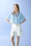 DeFacto Coool Oversize Geniş Kalıp Cep Detaylı Crop Kısa Kollu Gömlek C0739AX24SPBE196