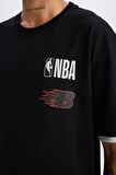DeFactoFit NBA Brooklyn Nets Oversize Geniş Kalıp Bisiklet Yaka Sırt Baskılı Kısa Kollu Tişört D6562AX25SPBK81